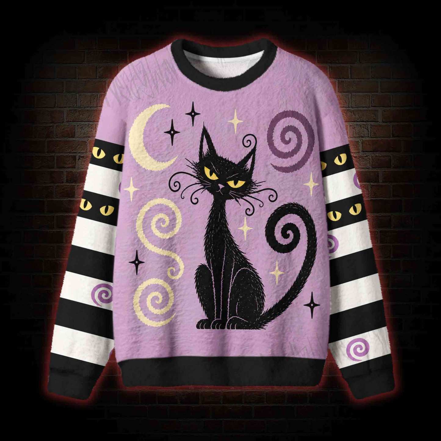Spooky Cat Ugly Sweatshirts