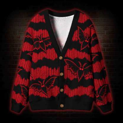 Horror Moth Cardigan Sweater