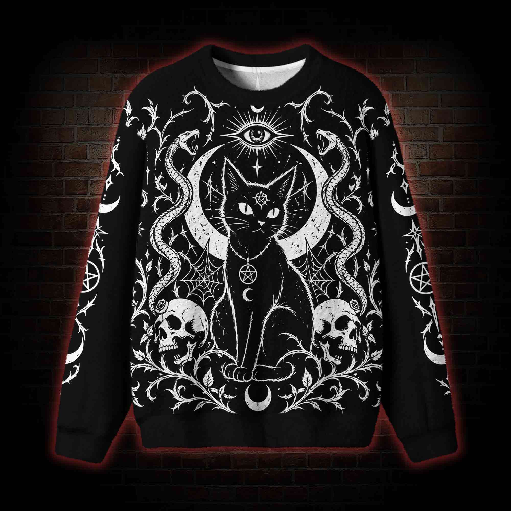 Occult Feline Ugly Sweatshirts