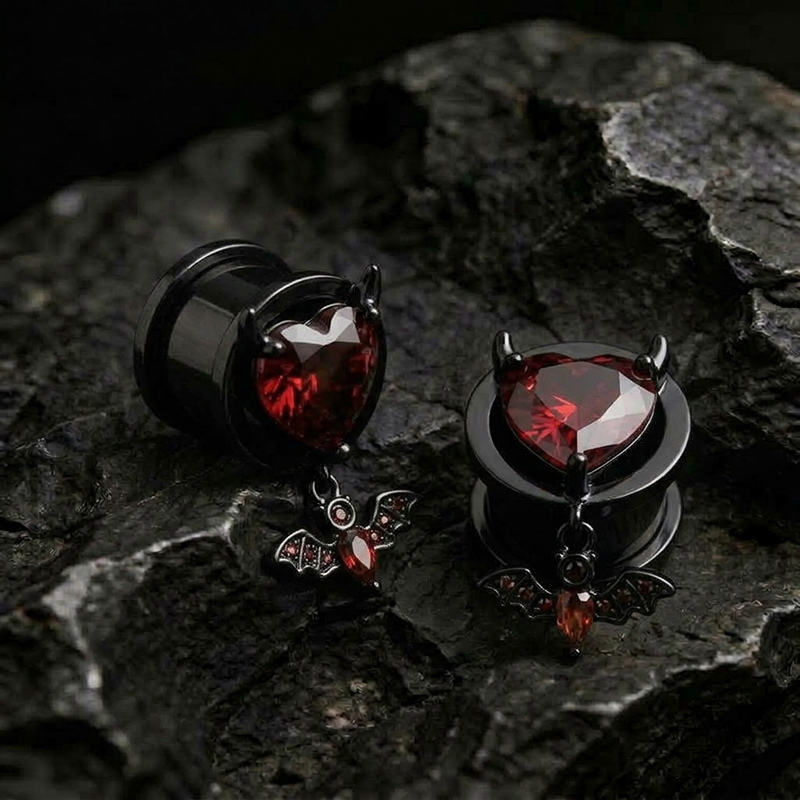 Blood Moon Bats Earrings