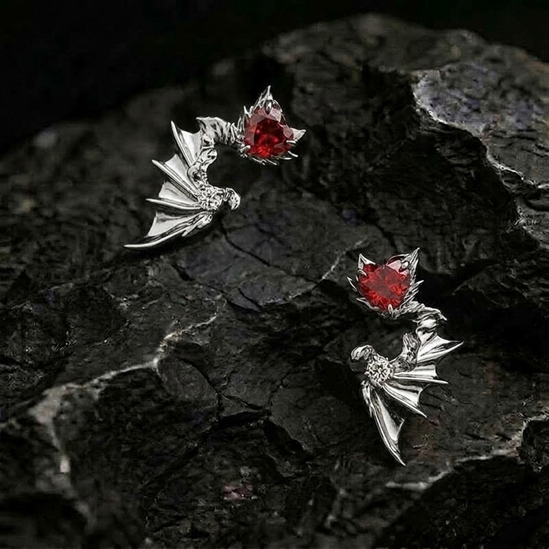 Crimson Dragon Wings Earrings