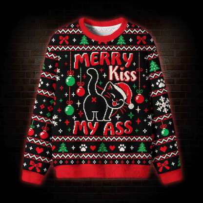 Merry Kiss My Ass Ugly Sweatshirts