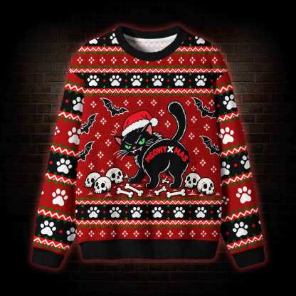 Meowy Xmas Ugly Sweatshirts
