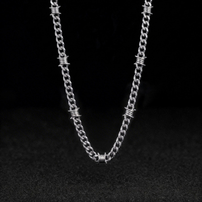 Barbed Wire Chain Necklace