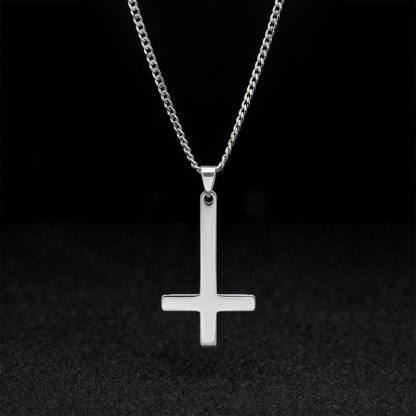 Inverted Cross Necklace