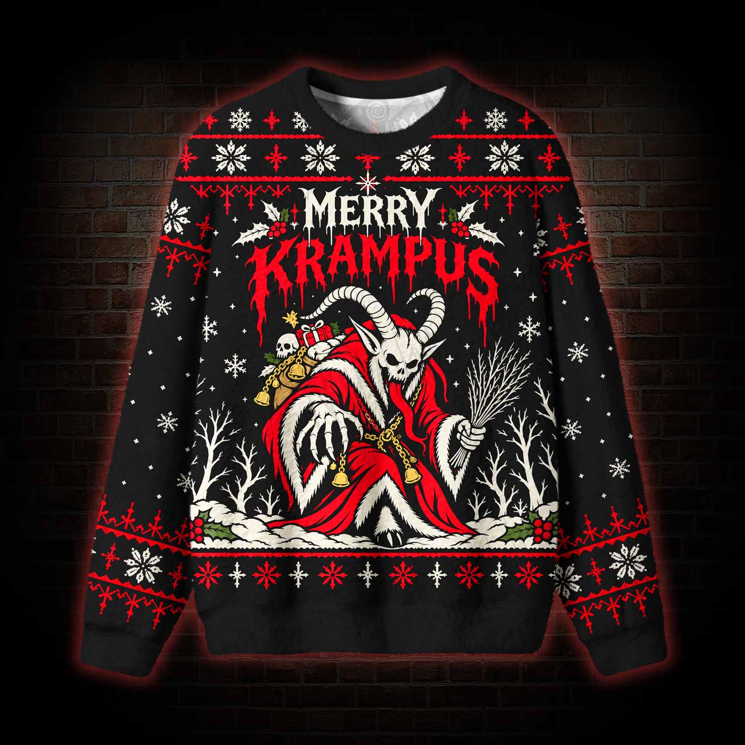 Merry Krampus Horror Ugly Sweatshirts