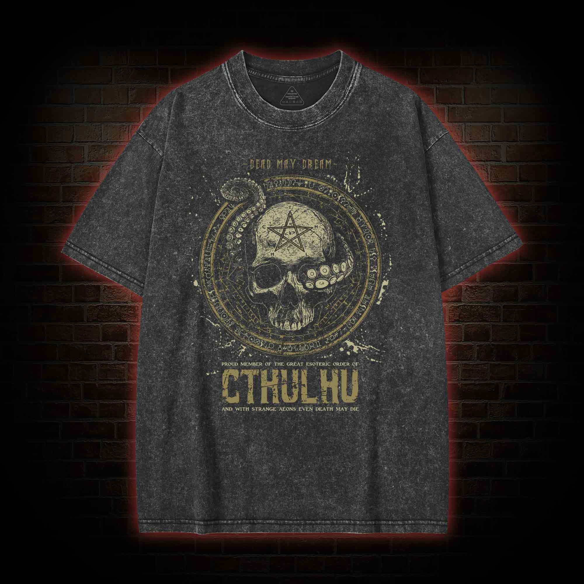 Dead May Dream Call of Cthulhu Washed T-shirt