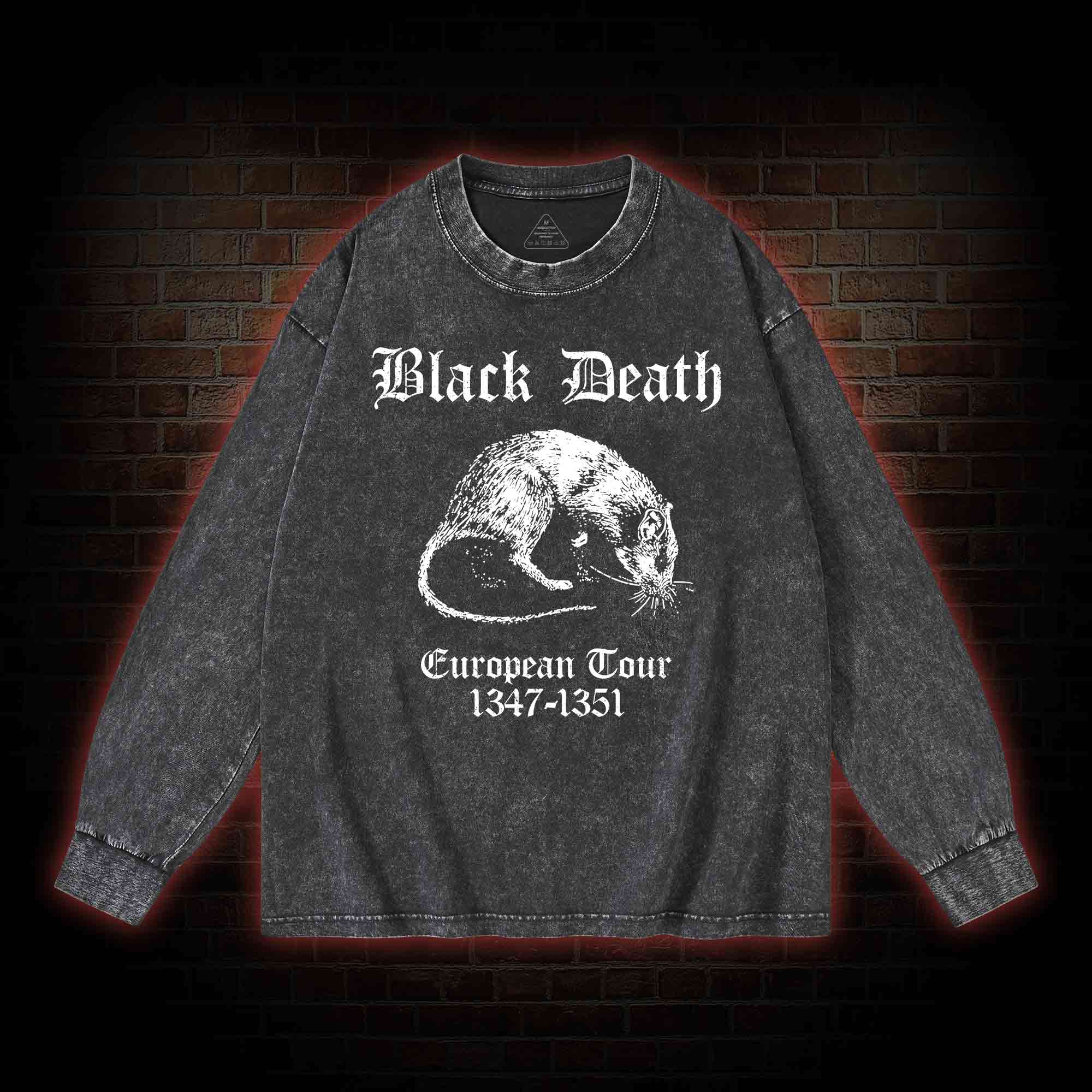 Black Death Washed Long-Sleeve T-shirt