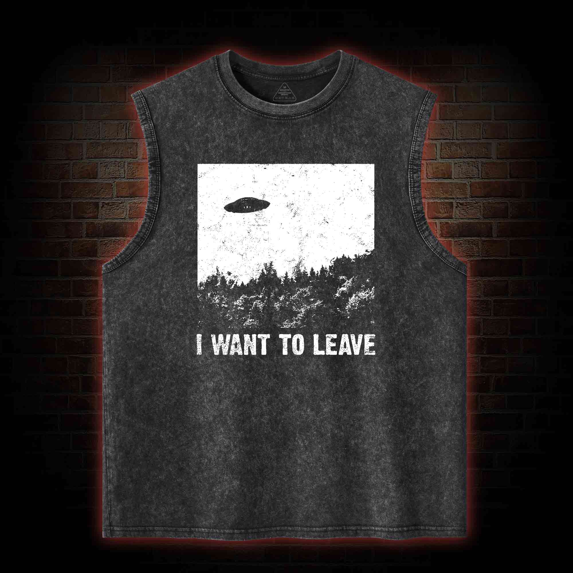 I Want To Leave Washed Tank Top