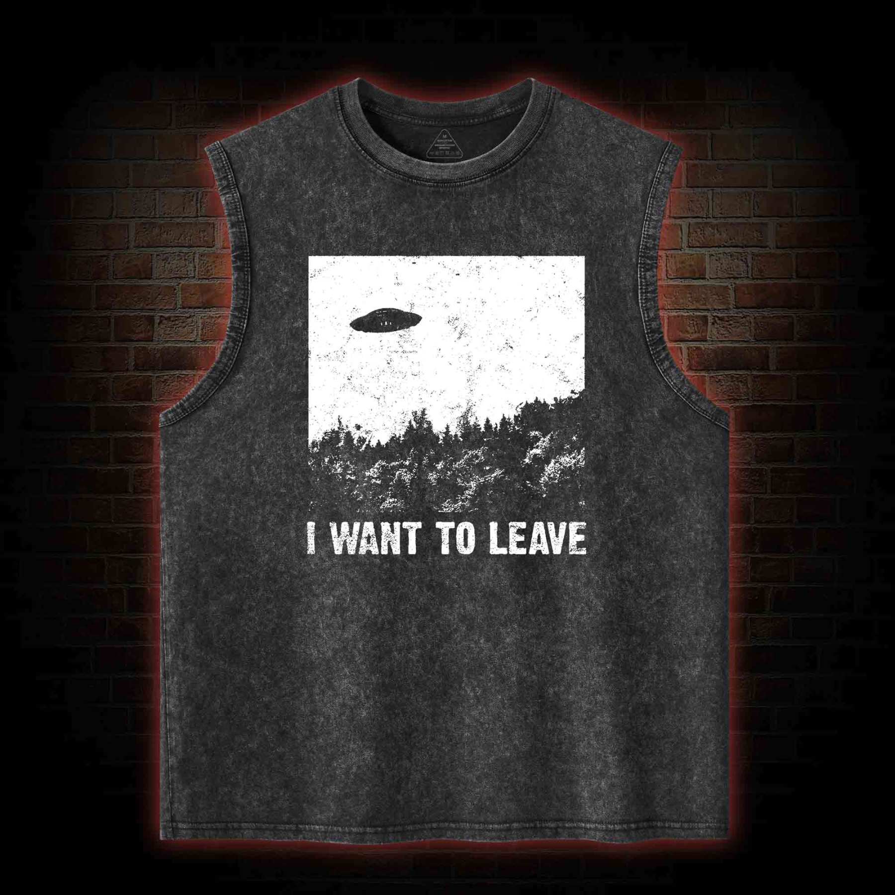 I Want To Leave Washed Tank Top