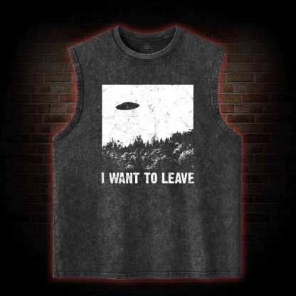 I Want To Leave Washed Tank Top