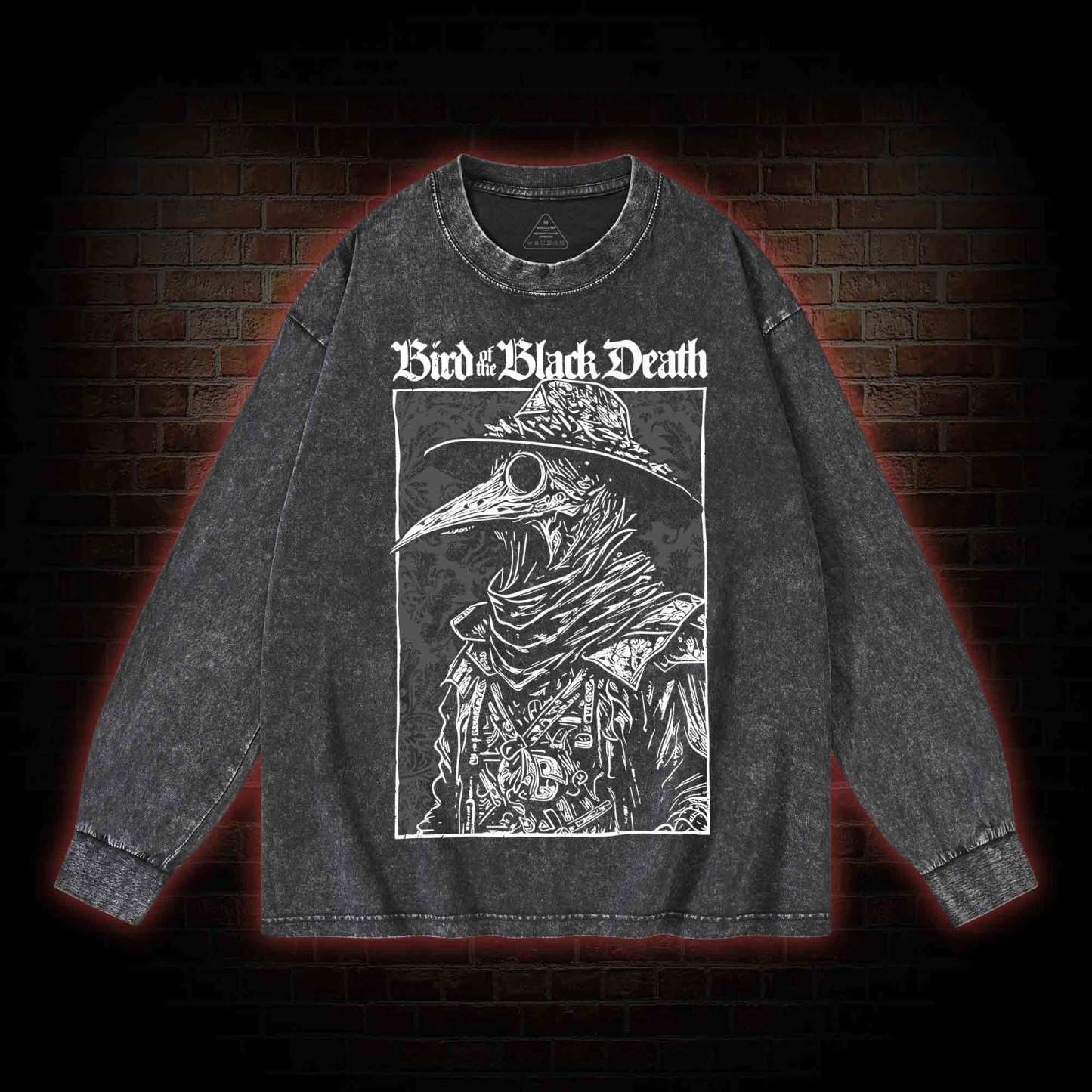 Bird of The Black Death Washed Long-Sleeve T-shirt