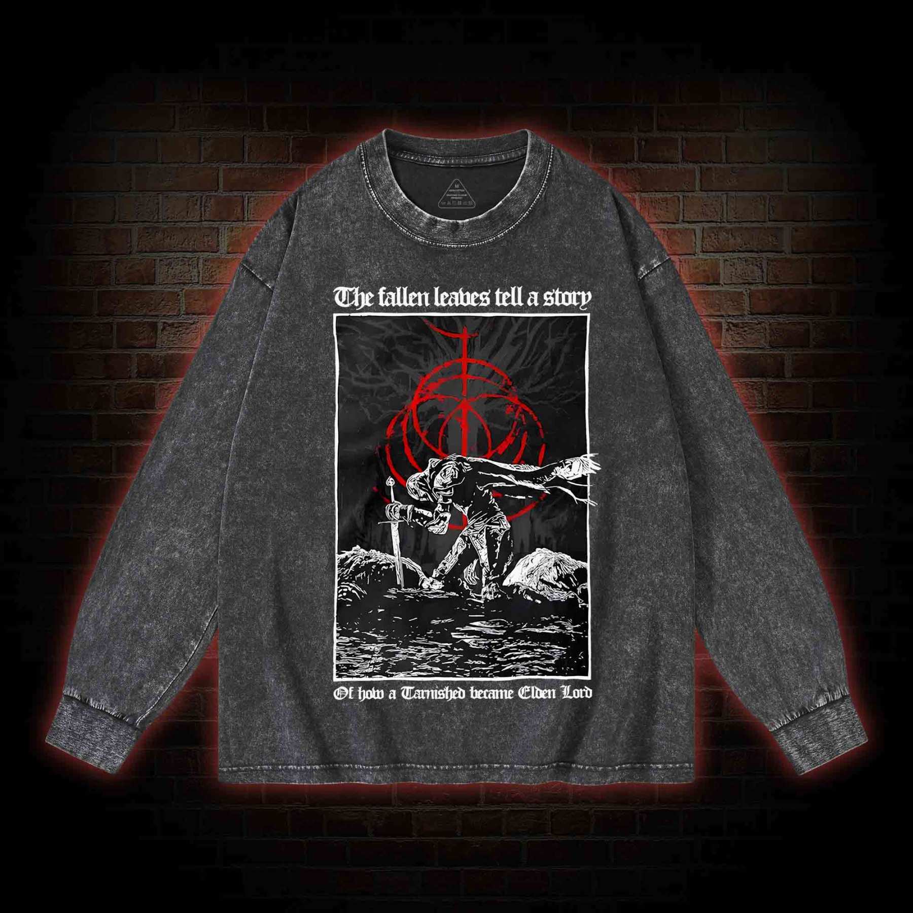 The Fallen Leaves Tell a Story Washed Long-Sleeve T-shirt