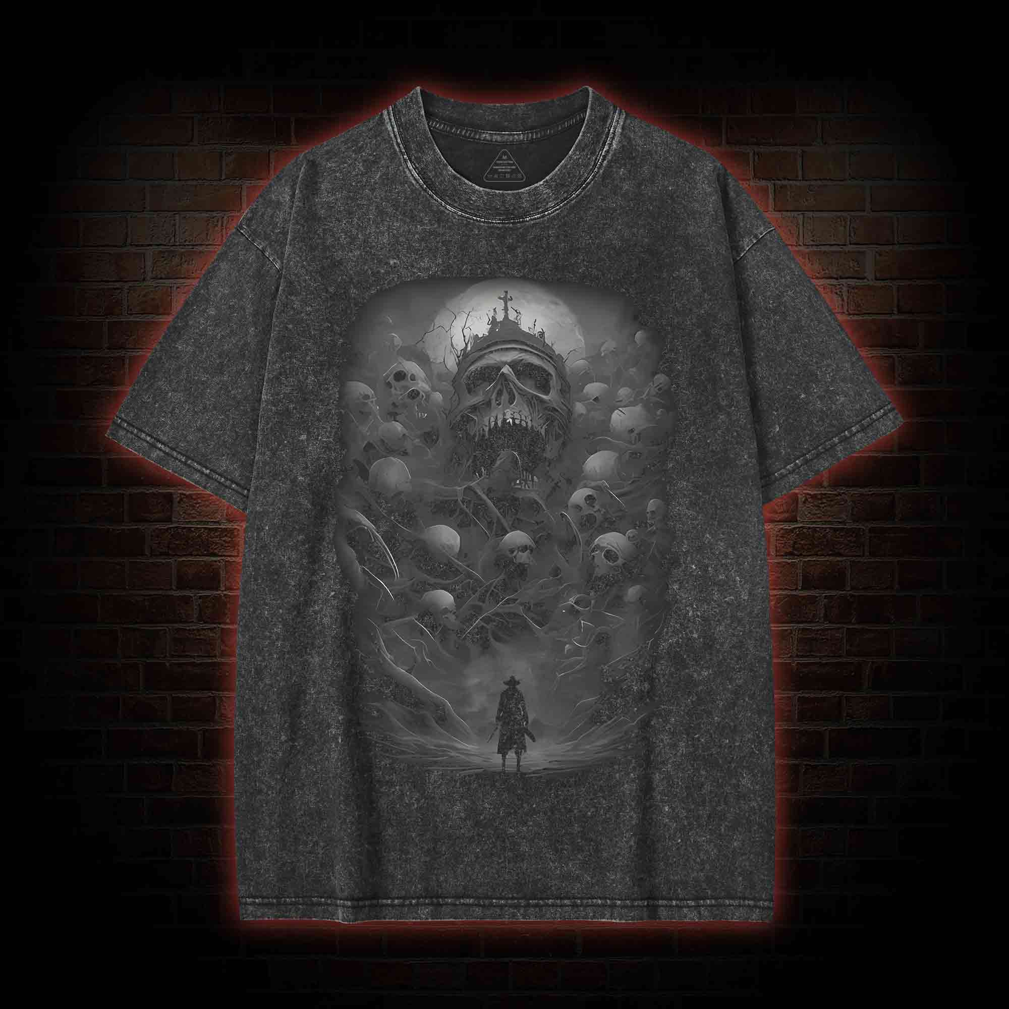 Terror Awaits Washed T-shirt