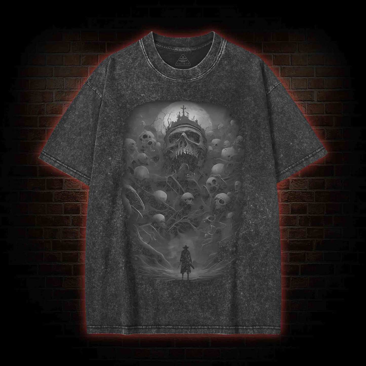 Terror Awaits Washed T-shirt-nerdywave