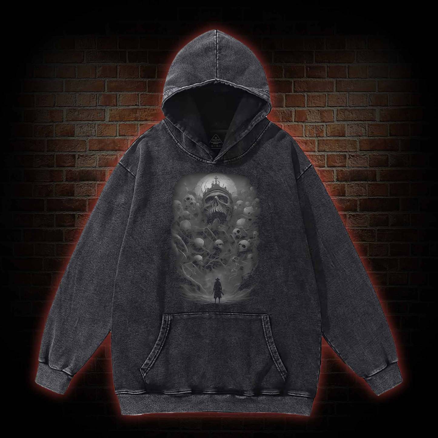 Terror Awaits Washed Hoodie-nerdywave