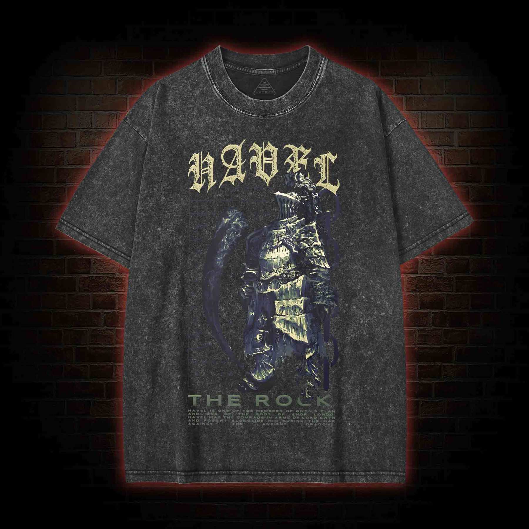 Havel the Rock Washed T-shirt-nerdywave