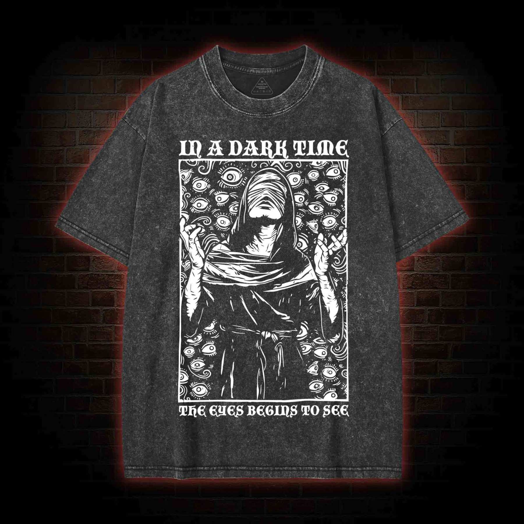 The Eye Begins To See Washed T-shirt-nerdywave