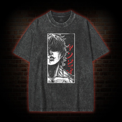Anime Grappler Baki Hanma Washed T-Shirts