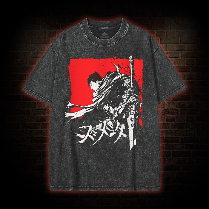 Berserker Print Washed T-Shirt