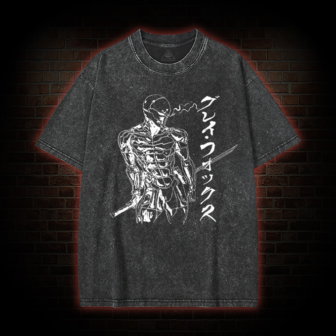 Gray Cyborg Washed T-shirt