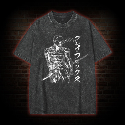 Gray Cyborg Washed T-shirt