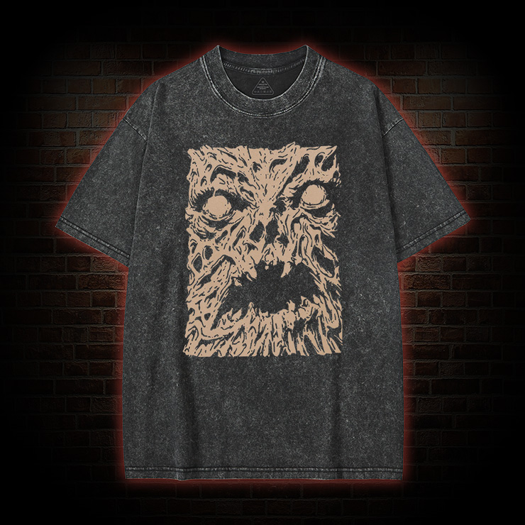 Necronomicon Evil Horror Movie Washed T-Shirt