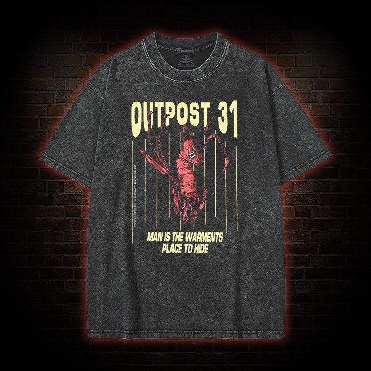 Outpost 31 Horror Movie Washed T-Shirt