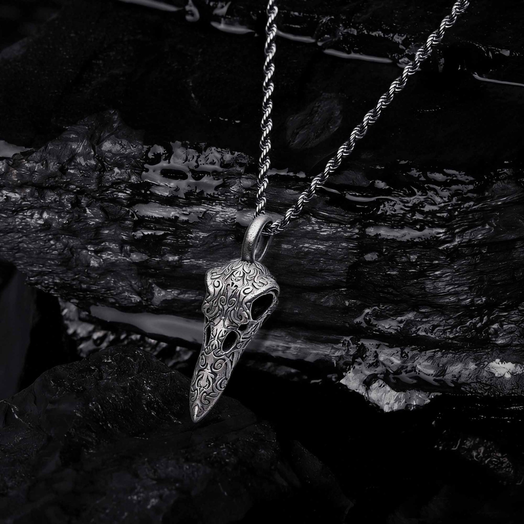 Plague Raven Sculptural Necklace