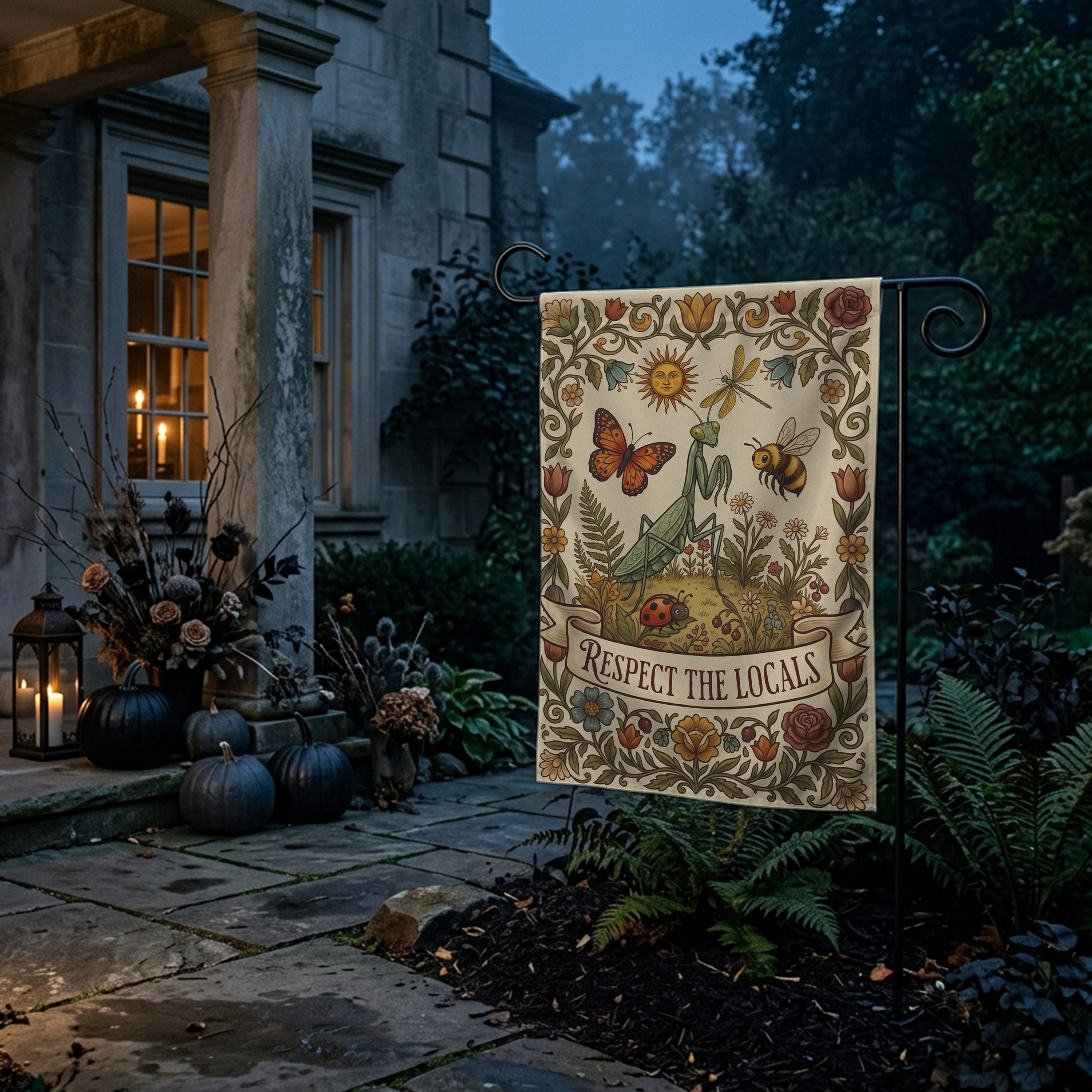 Respect the Locals Garden Flag