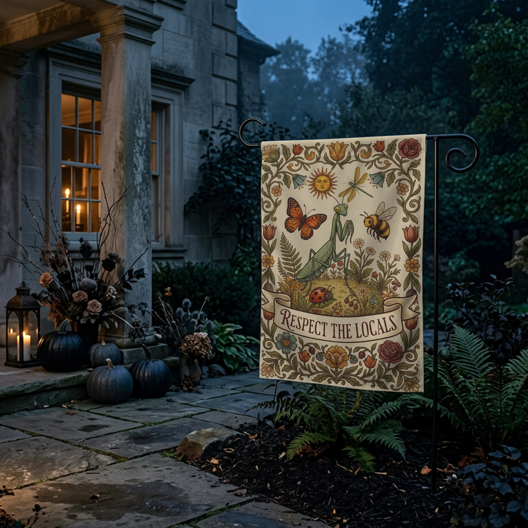 Respect the Locals Garden Flag