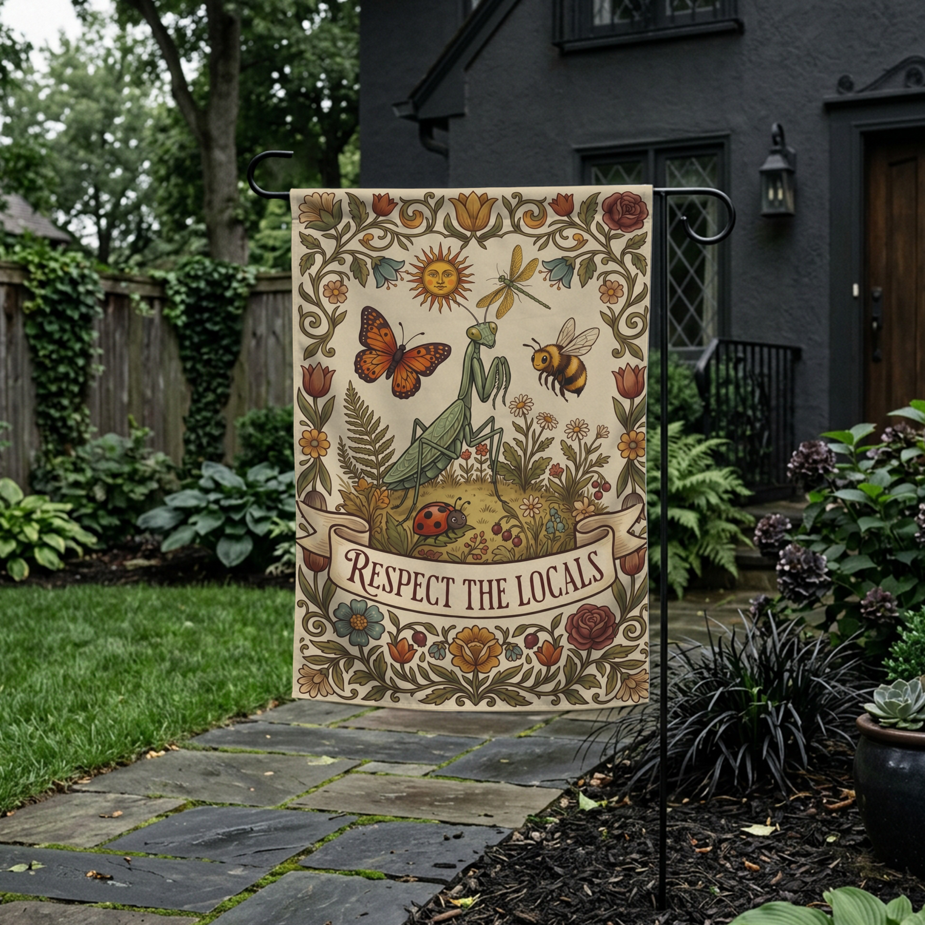 Respect the Locals Garden Flag