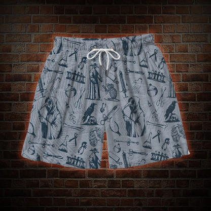 Black Death Mens Swim Trunks