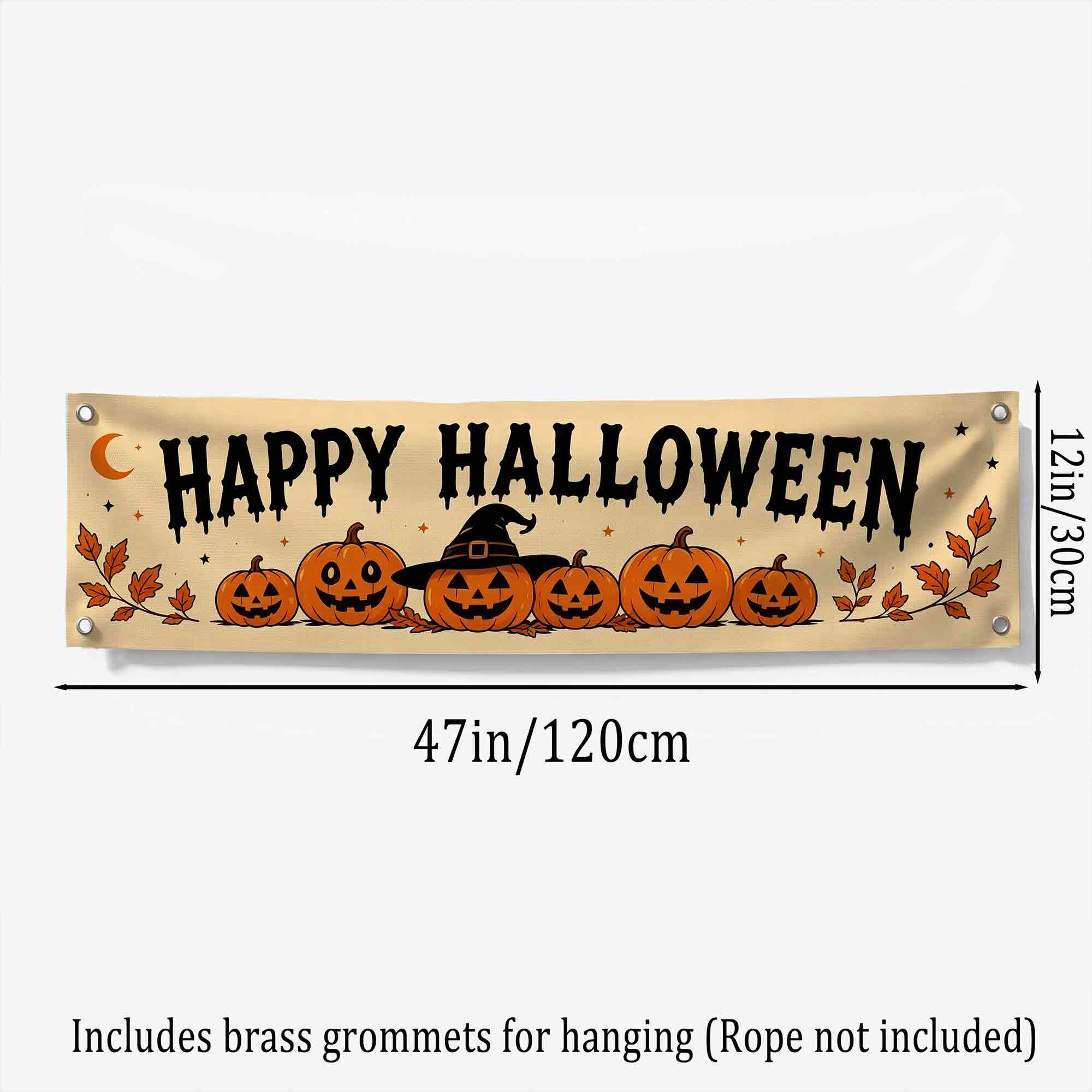 Pumpkin Happy Halloween Banner