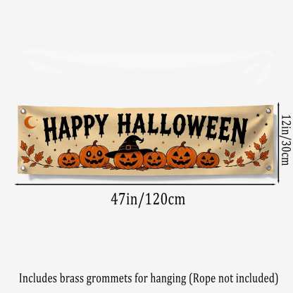Pumpkin Happy Halloween Banner