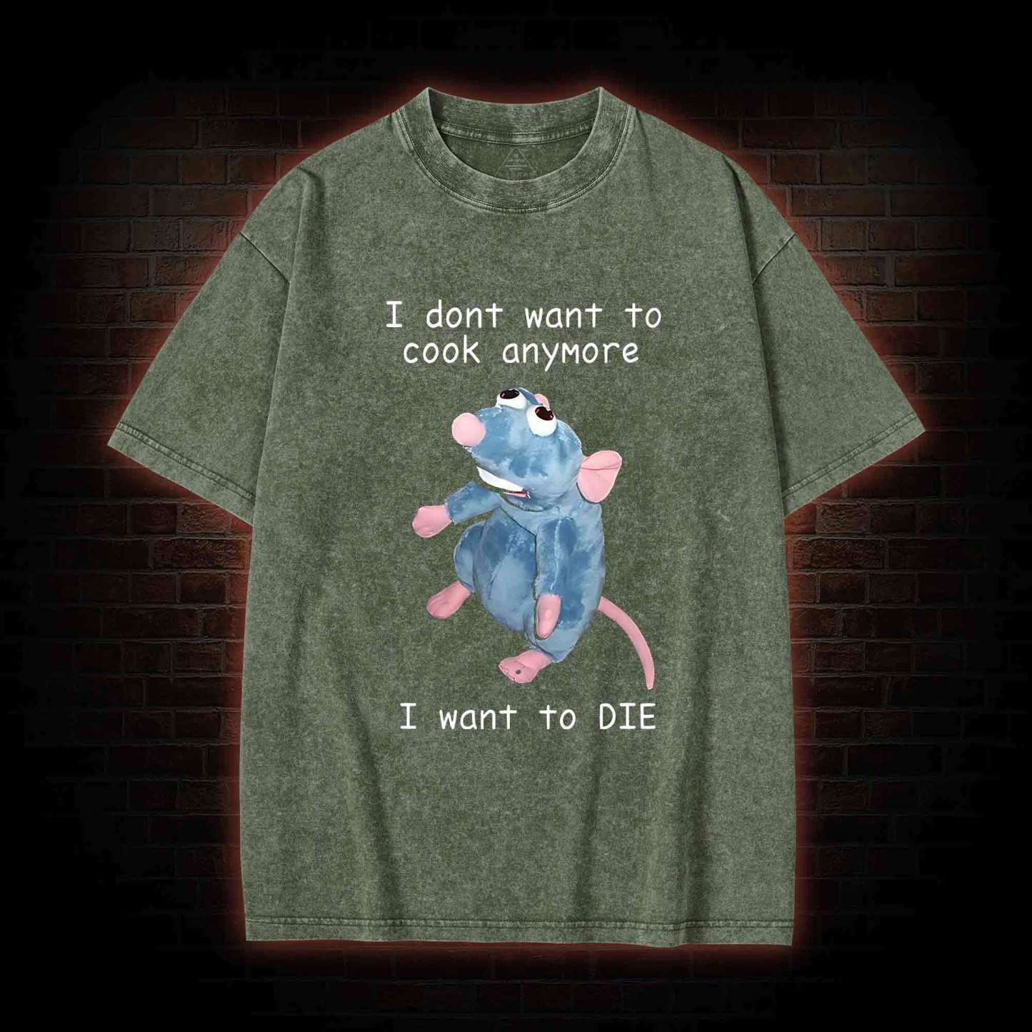  I Don't Want To Cook Anymore Washed T-shirt