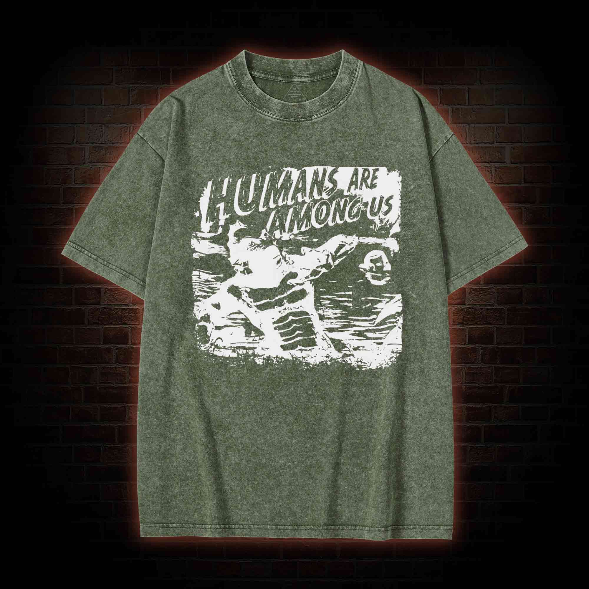 Humans are Among Us Washed T-shirt