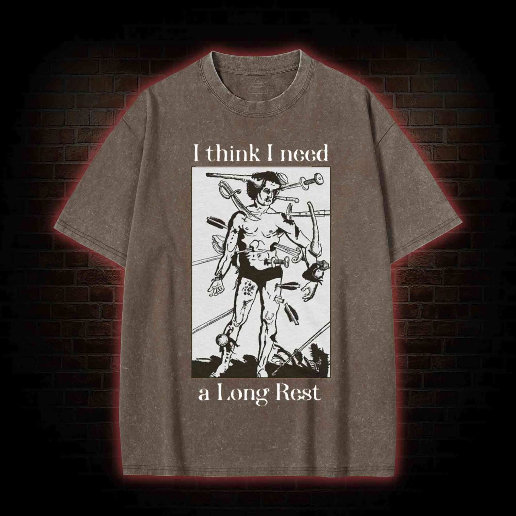 I Think I Need A Long Rest Washed T-shirt
