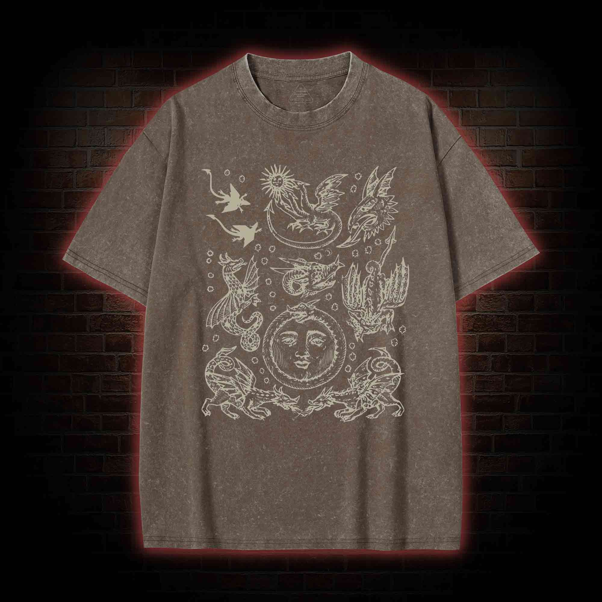 Medieval Dragons Vintage Washed T-shirt