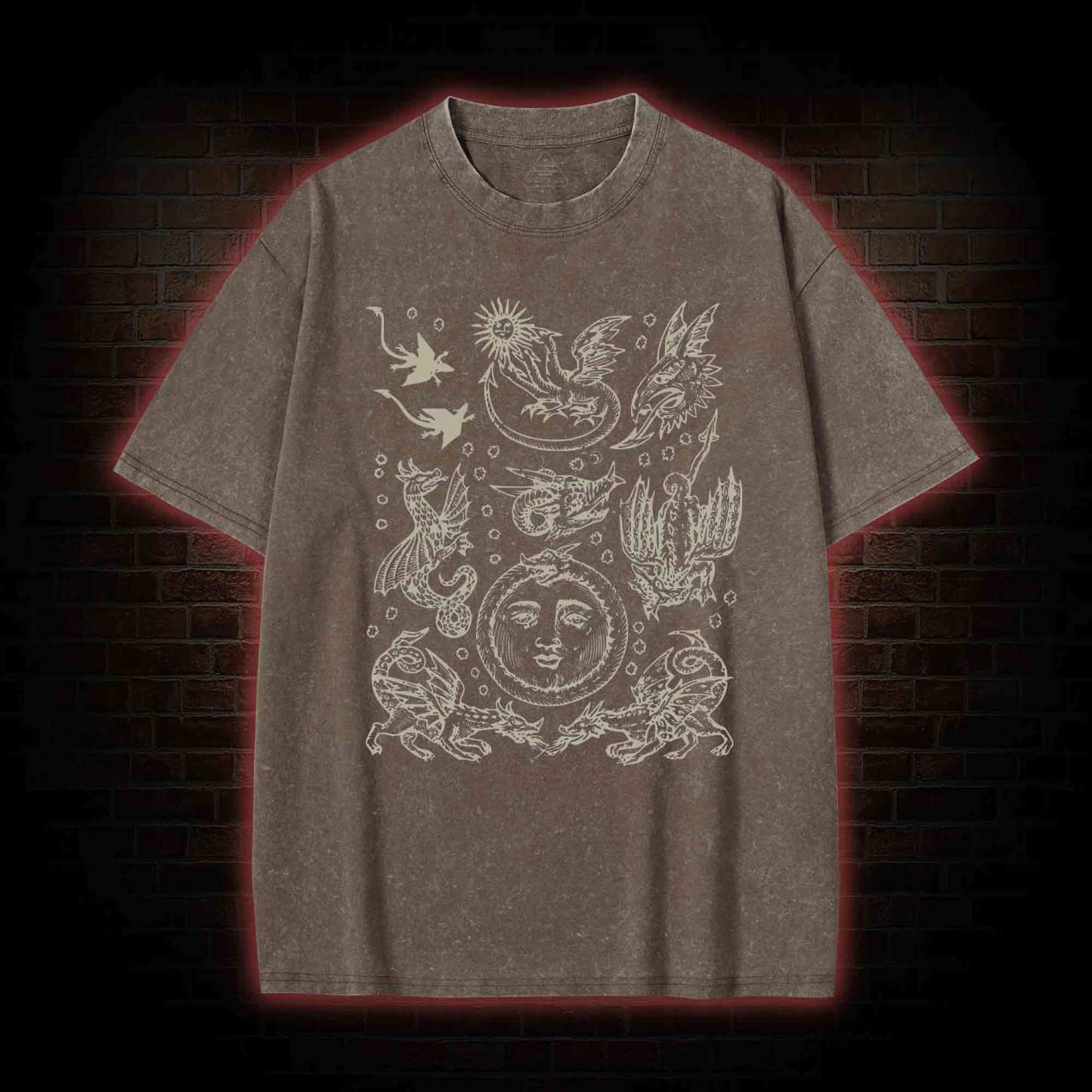 Medieval Dragons Vintage Washed T-shirt