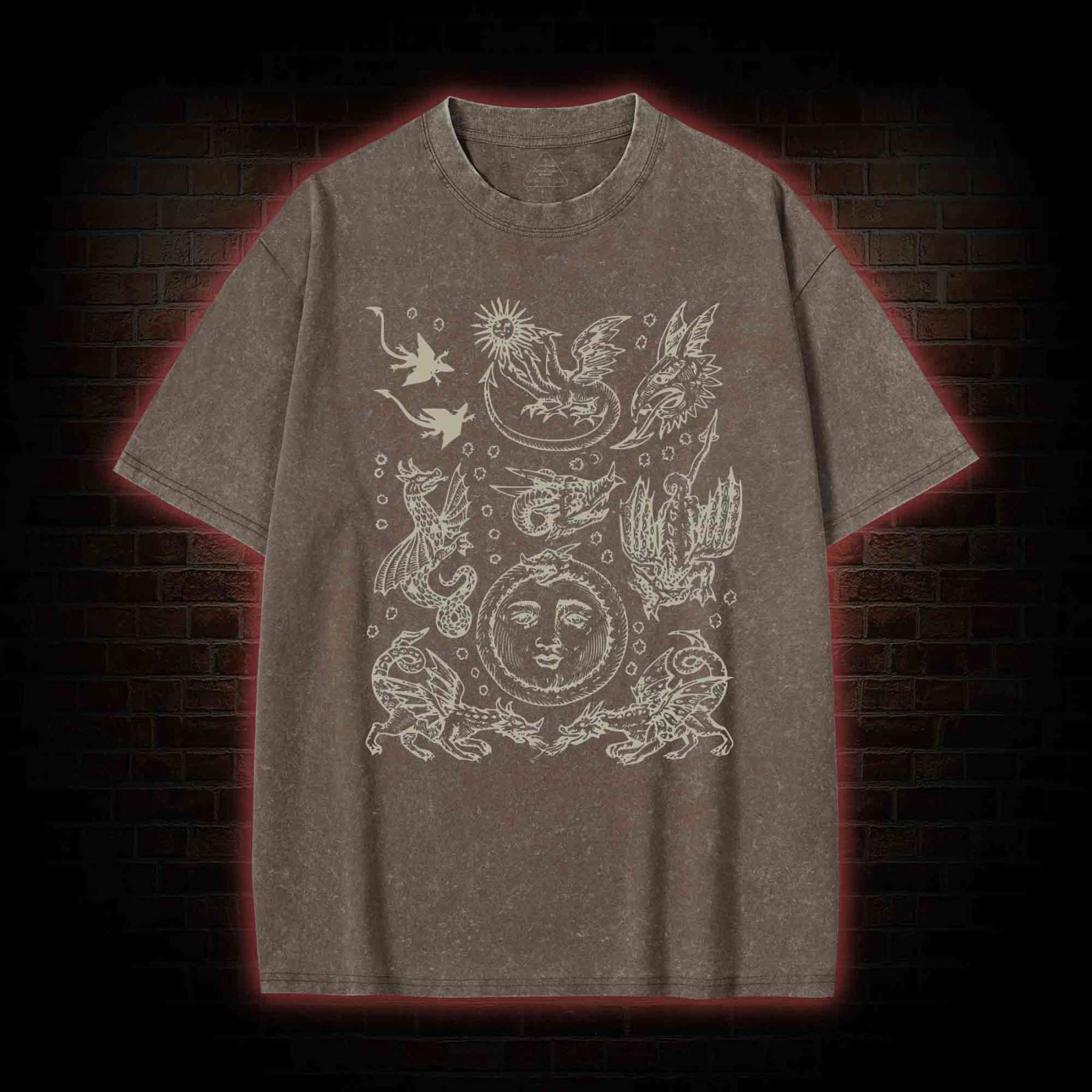 Medieval Dragons Vintage Washed T-shirt