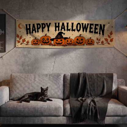 Pumpkin Happy Halloween Banner