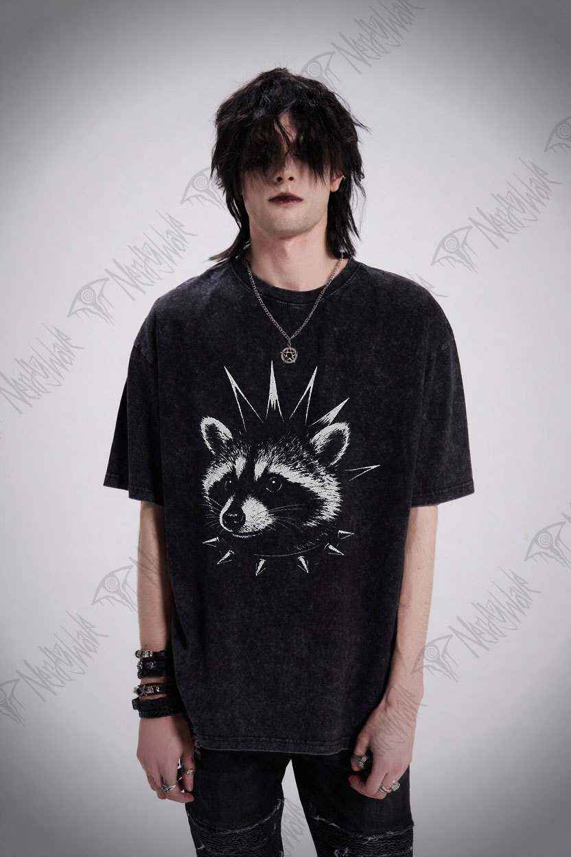 Punk Raccoon Washed T-shirt