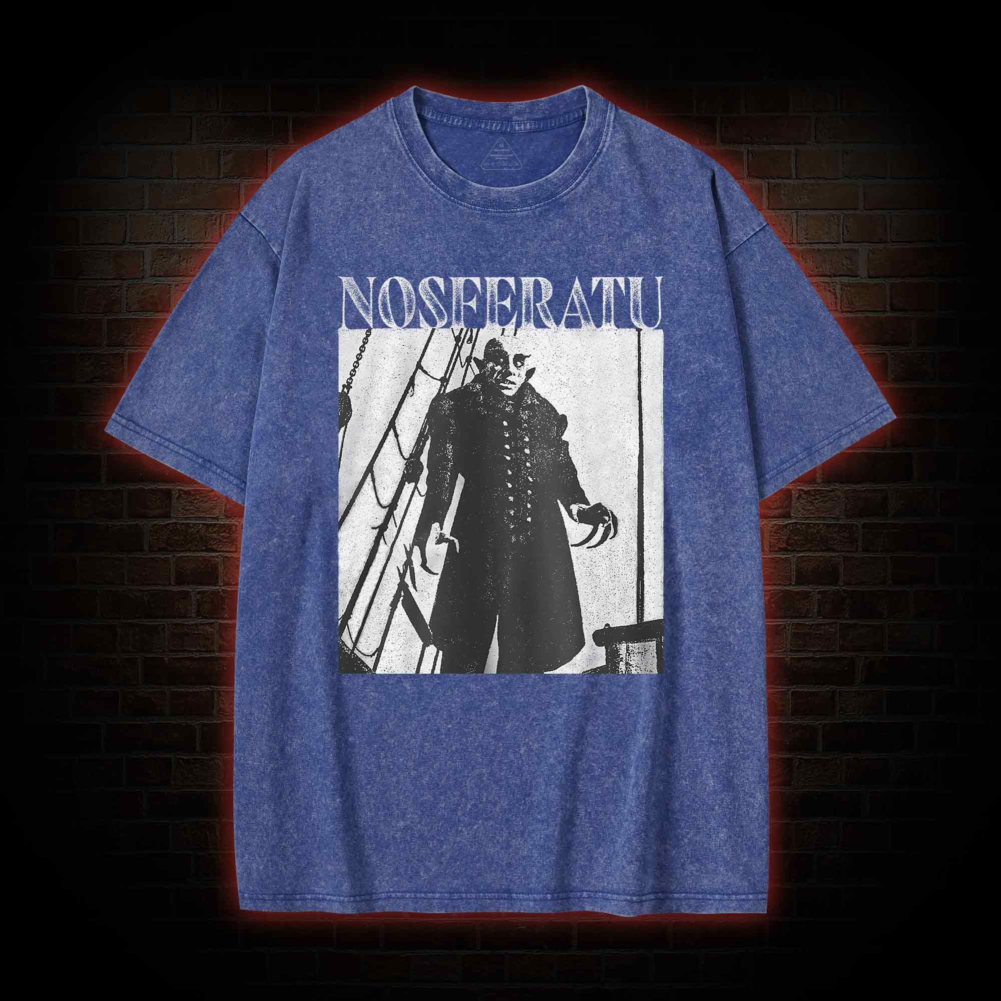 Nosferatu Scary Movie Washed T-shirt