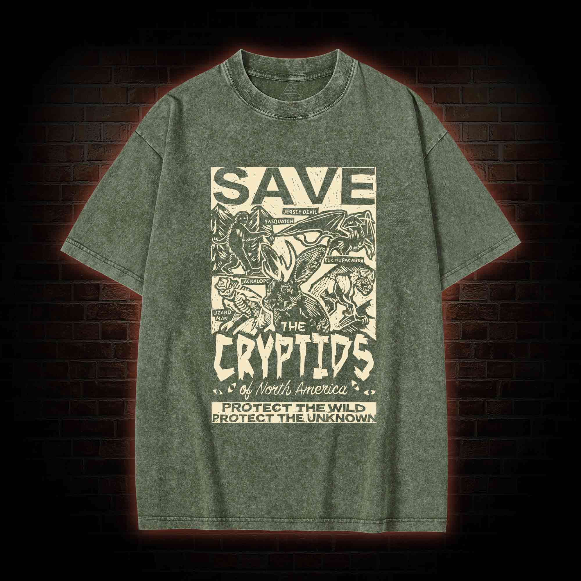 Save the Cryptids Washed T-shirt