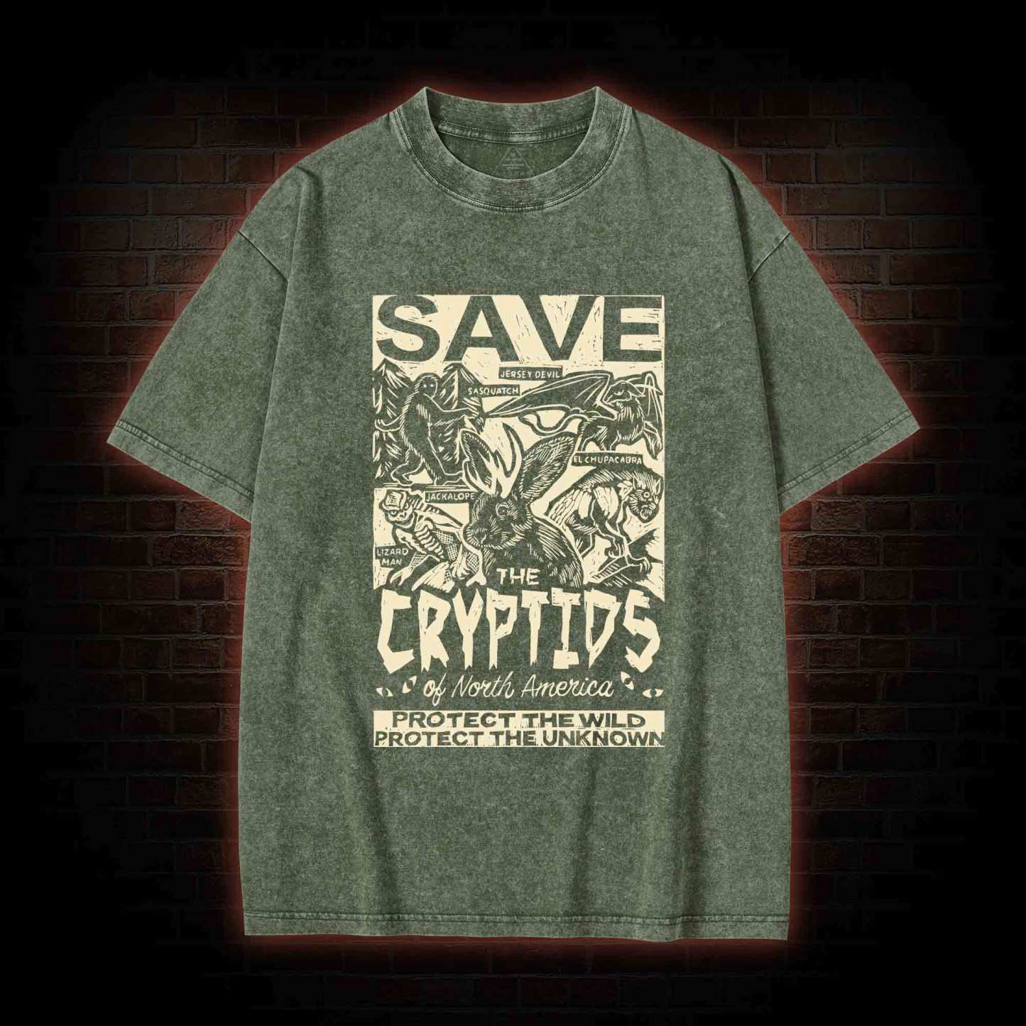Save the Cryptids Washed T-shirt