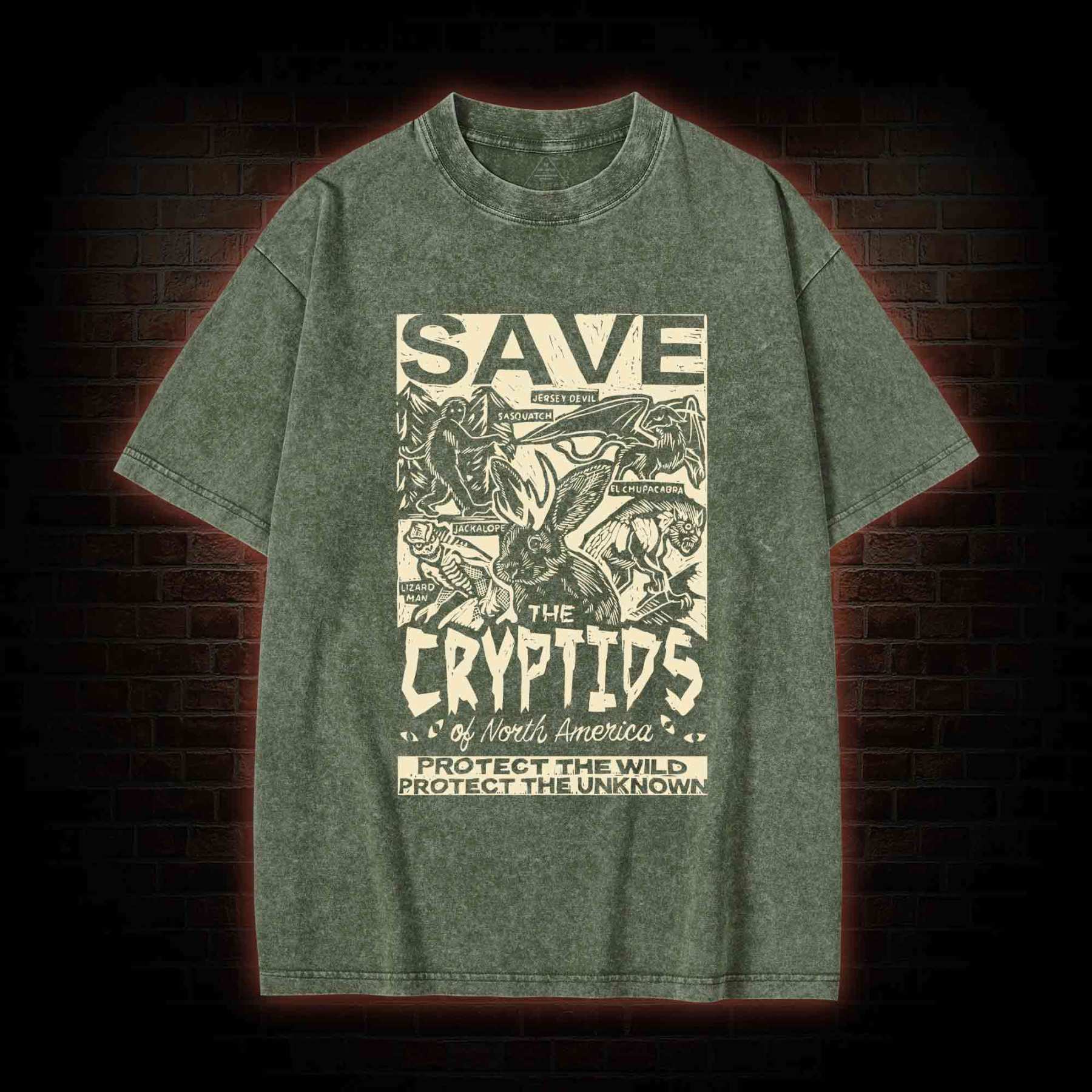 Save the Cryptids Washed T-shirt