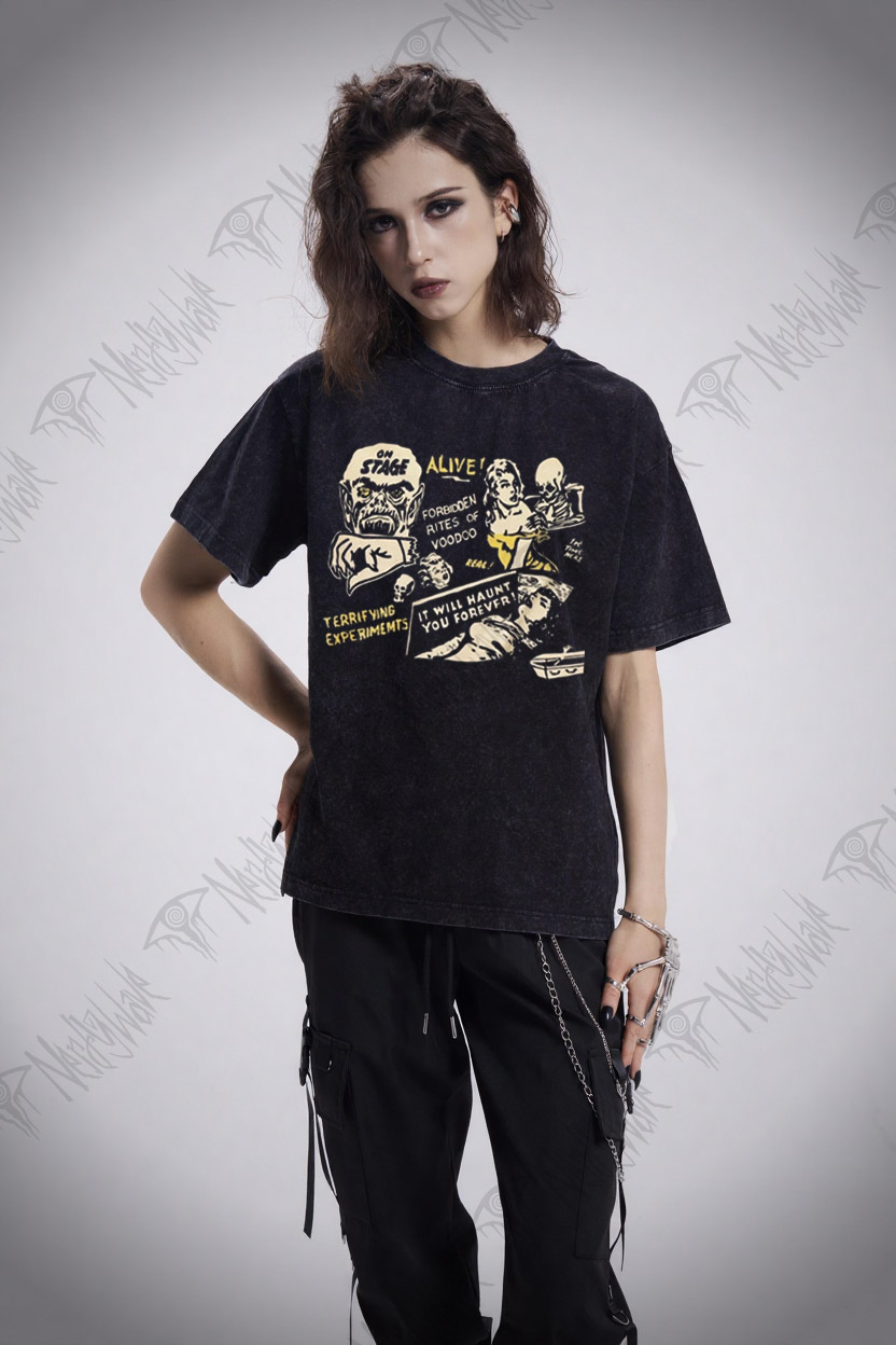 Skeleton Monster Washed T-shirt