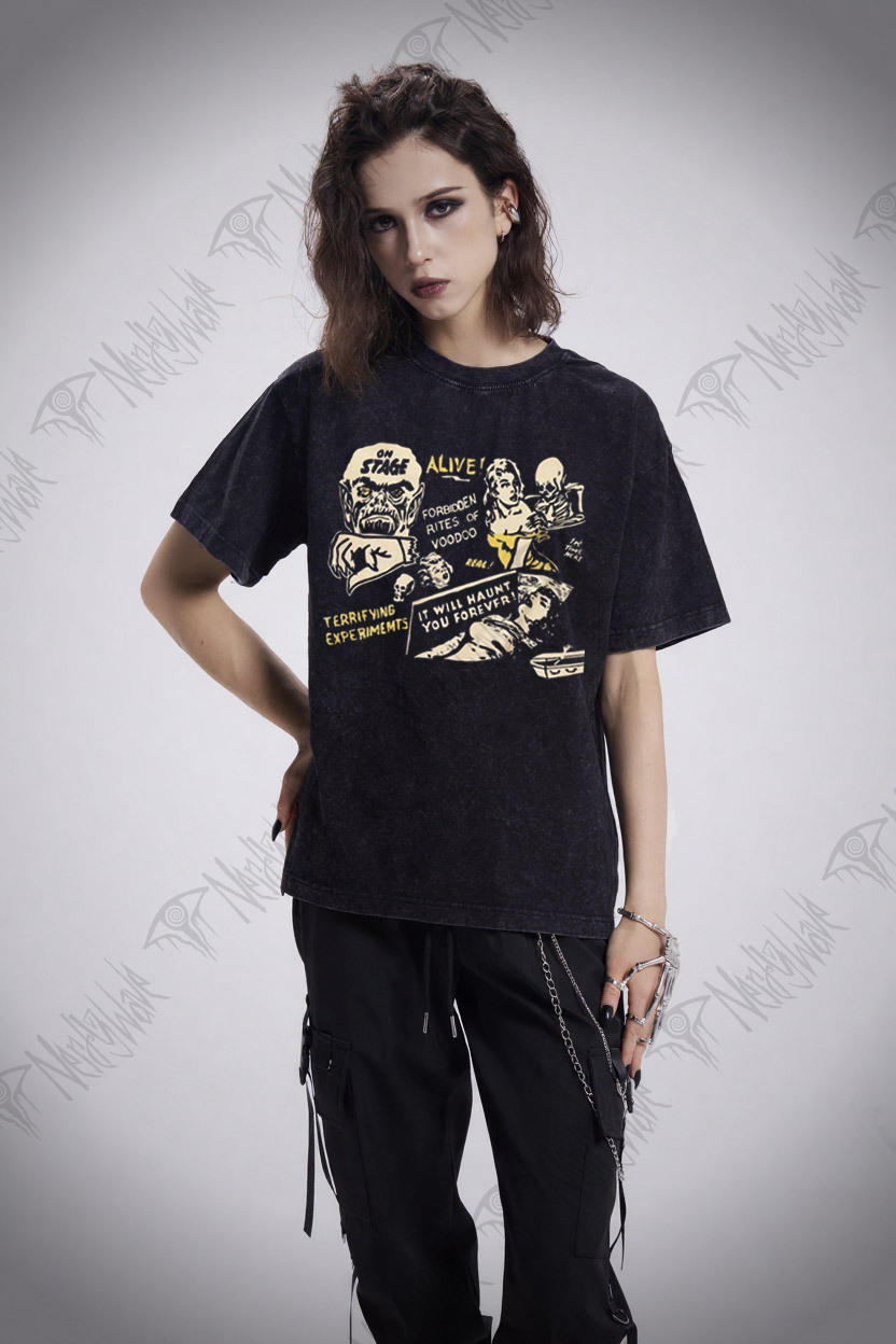 Skeleton Monster Washed T-shirt