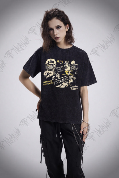 Skeleton Monster Washed T-shirt